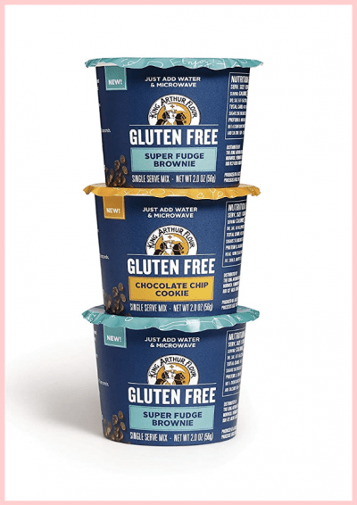 King Arthur Flour Gluten-Free Single Serve Variety Pack Super Fudge Brownie and Chocolate Chip